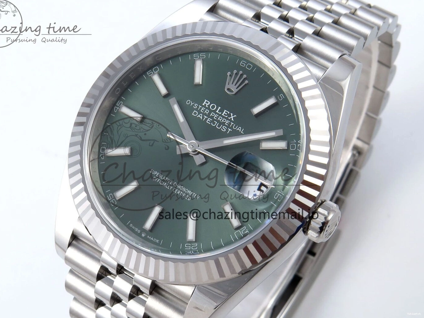 Edition Clean Jubilee Green Stick on Dial 126334 Bracelet SS Datejust VR3235 Best 1:1 41mm 0512